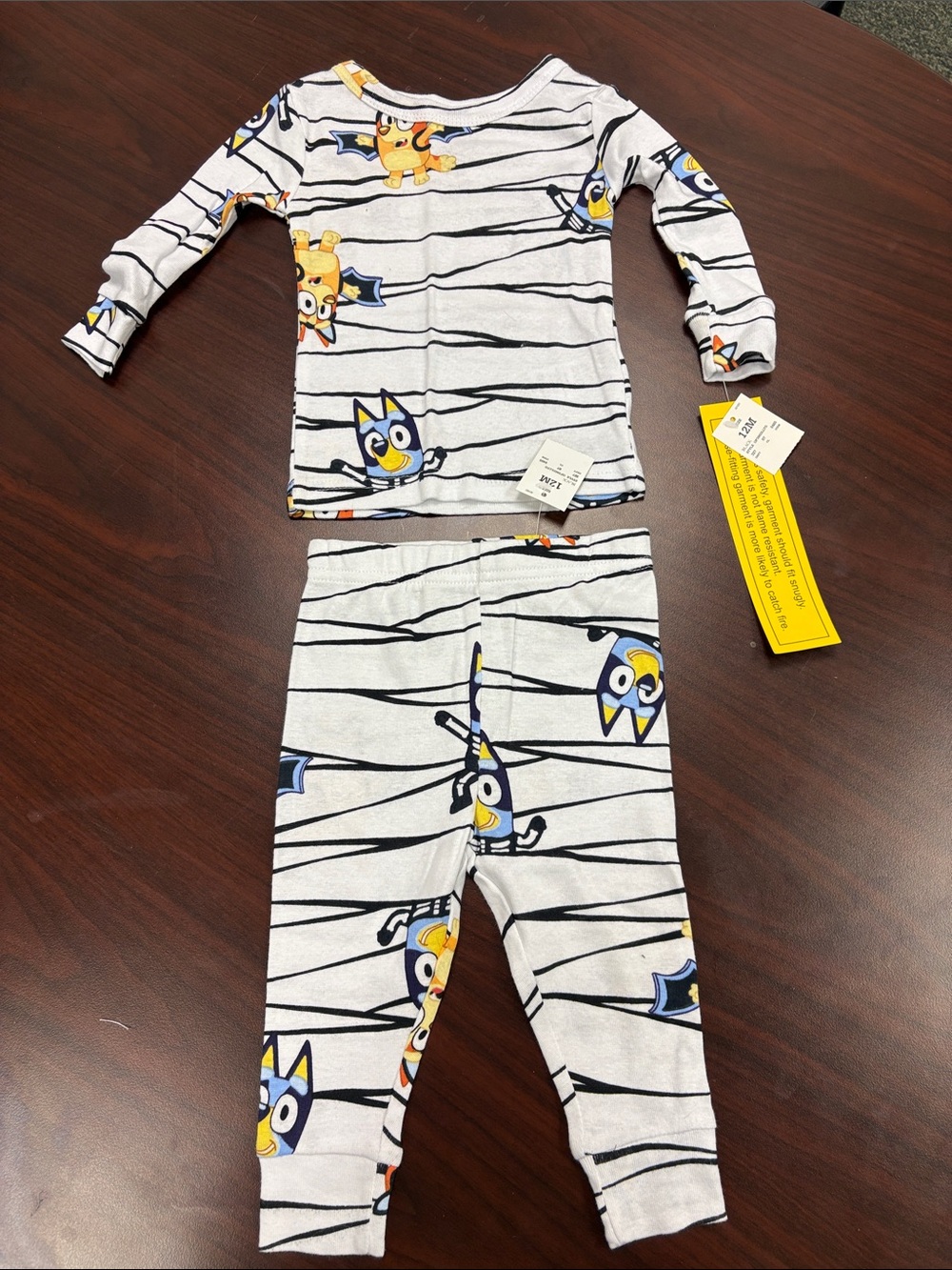 Kids Two-Piece Halloween Bluey Cartoon-Print Pajama Set